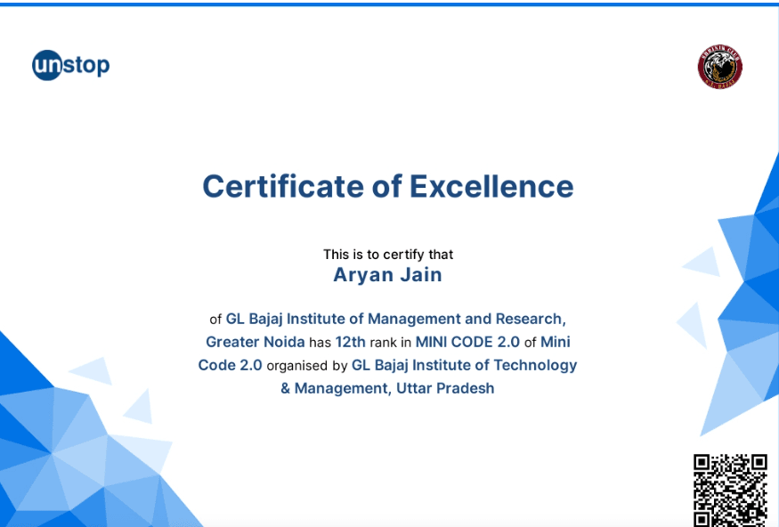 my certificate
