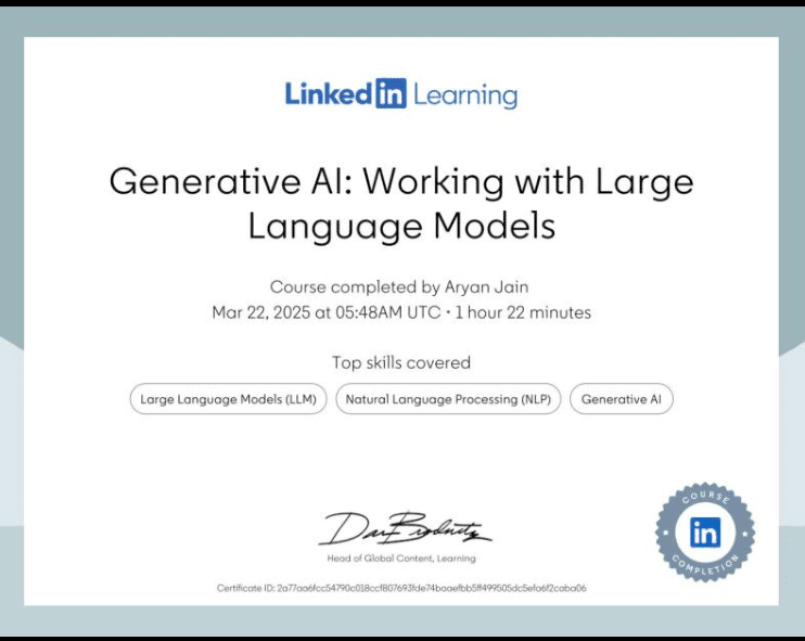my certificate