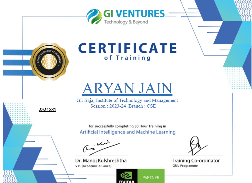 my certificate