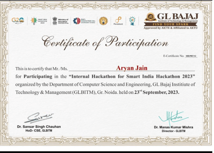 my certificate